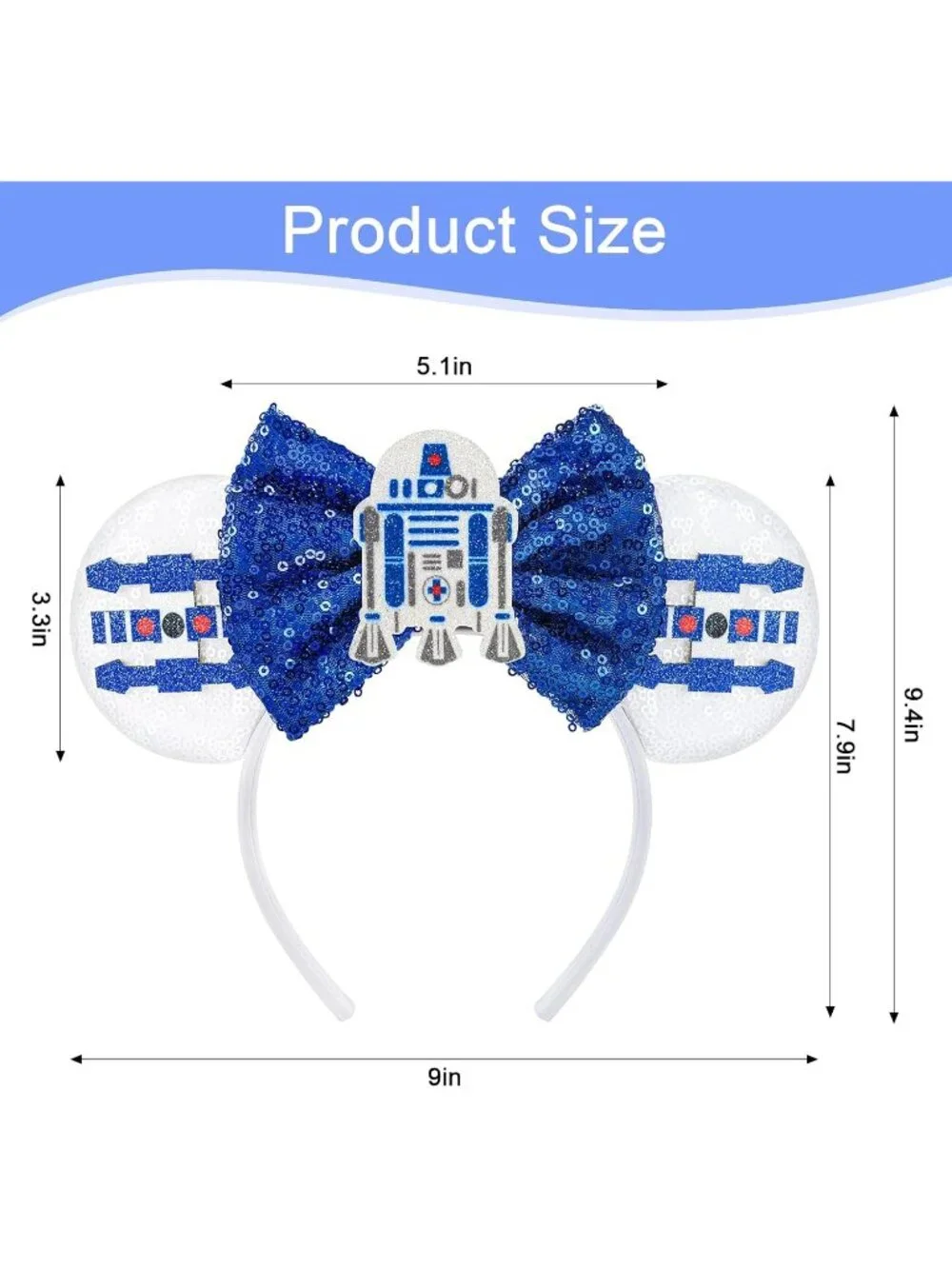 Women Navy blue Cartoon Mickey Mouse Costume Headband For Cosplay
